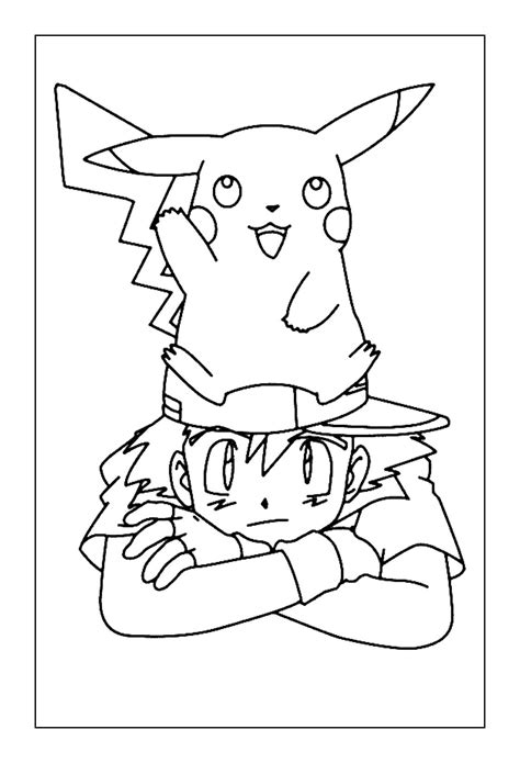 Ash And Pikachu – Coloring Pages and Books in PDF